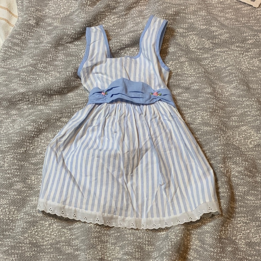 Vintage 100% Cotton Striped Evy Dress Size 5